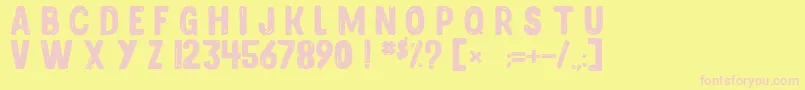 BullesDeChocolats Font – Pink Fonts on Yellow Background