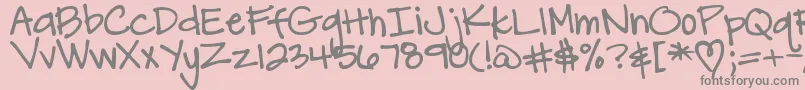 DjbCarlySueGotMarried Font – Gray Fonts on Pink Background
