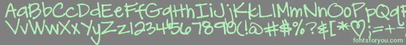 DjbCarlySueGotMarried Font – Green Fonts on Gray Background
