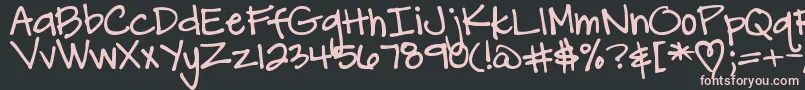 DjbCarlySueGotMarried Font – Pink Fonts on Black Background