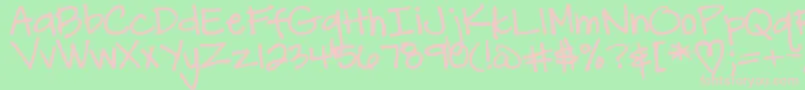 DjbCarlySueGotMarried Font – Pink Fonts on Green Background