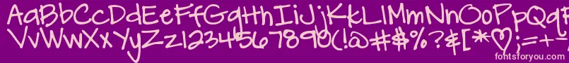 DjbCarlySueGotMarried Font – Pink Fonts on Purple Background