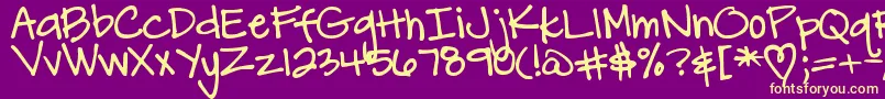 Weitere Informationen zur DjbCarlySueGotMarried-Schriftart DjbCarlySueGotMarried-Schriftart – Gelbe Schriften auf violettem Hintergrund
