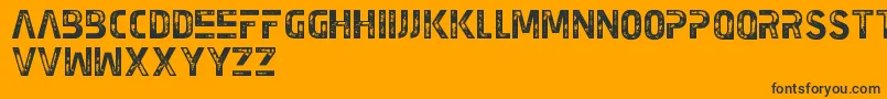 EarthKid Font – Black Fonts on Orange Background