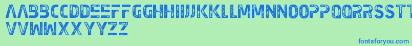 EarthKid Font – Blue Fonts on Green Background