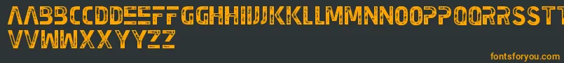 EarthKid Font – Orange Fonts on Black Background