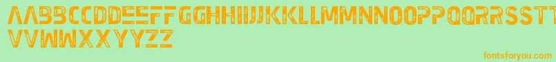 EarthKid Font – Orange Fonts on Green Background