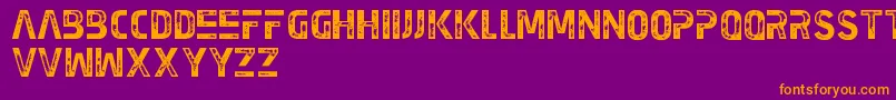 EarthKid Font – Orange Fonts on Purple Background