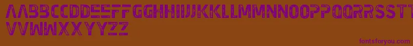 EarthKid Font – Purple Fonts on Brown Background