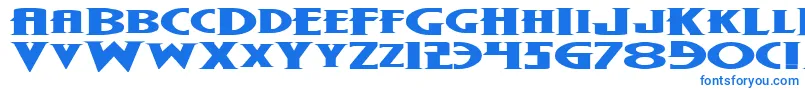 Czcionka WolfsBaneExpanded – niebieskie czcionki