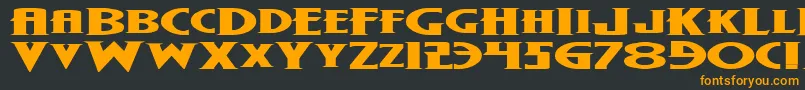 WolfsBaneExpanded Font – Orange Fonts on Black Background