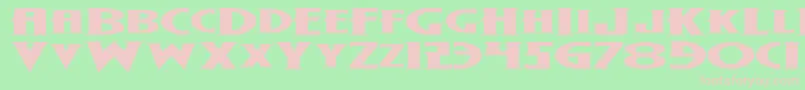 WolfsBaneExpanded Font – Pink Fonts on Green Background