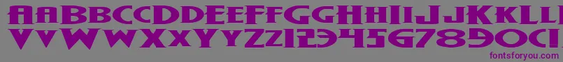 WolfsBaneExpanded Font – Purple Fonts on Gray Background