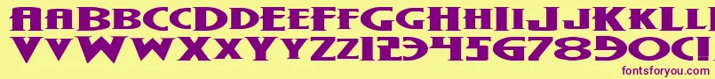 WolfsBaneExpanded Font – Purple Fonts on Yellow Background