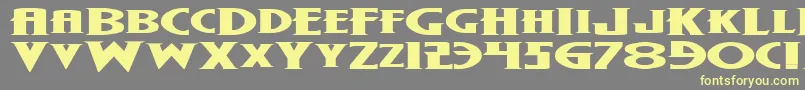 WolfsBaneExpanded Font – Yellow Fonts on Gray Background