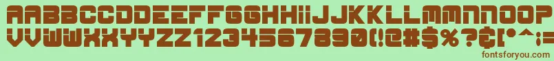 EspBold Font – Brown Fonts on Green Background