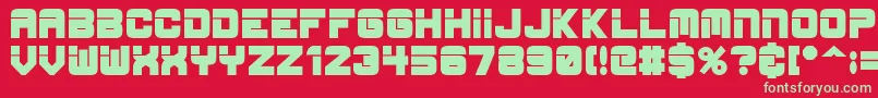 EspBold Font – Green Fonts on Red Background