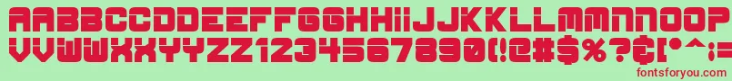 EspBold-fontti – punaiset fontit vihreällä taustalla