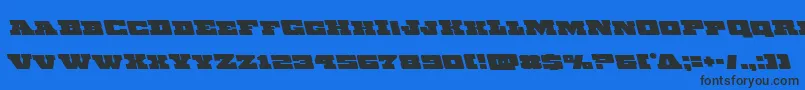 Chicagoexpressleft Font – Black Fonts on Blue Background