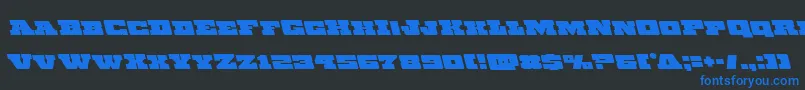 Chicagoexpressleft Font – Blue Fonts on Black Background