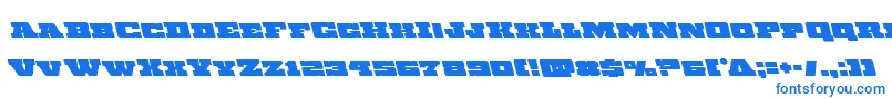 Chicagoexpressleft Font – Blue Fonts on White Background