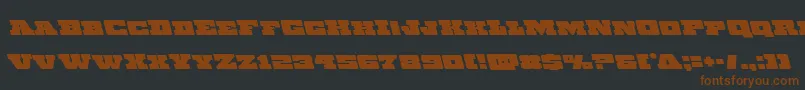 Chicagoexpressleft-fontti – ruskeat fontit mustalla taustalla