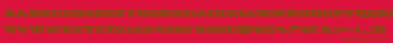 Chicagoexpressleft Font – Brown Fonts on Red Background