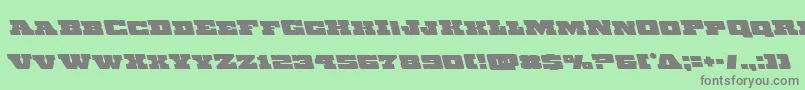 Fonte Chicagoexpressleft – fontes cinzas em um fundo verde