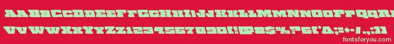 Chicagoexpressleft Font – Green Fonts on Red Background