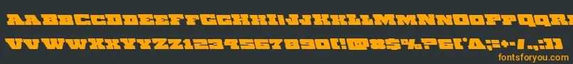 Chicagoexpressleft Font – Orange Fonts on Black Background