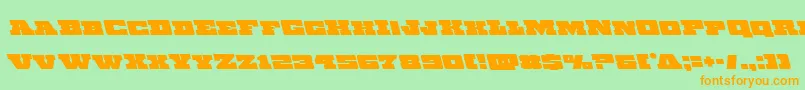 Chicagoexpressleft Font – Orange Fonts on Green Background