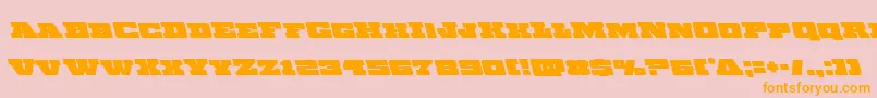 Chicagoexpressleft-Schriftart – Orangefarbene Schriften auf rosa Hintergrund