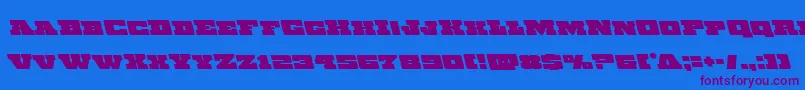 Fonte Chicagoexpressleft – fontes roxas em um fundo azul
