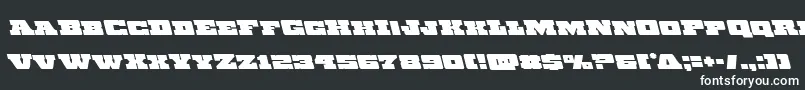 フォントChicagoexpressleft – 黒い背景に白い文字