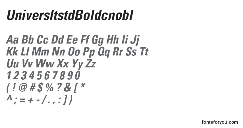 UniversltstdBoldcnobl Font – alphabet, numbers, special characters