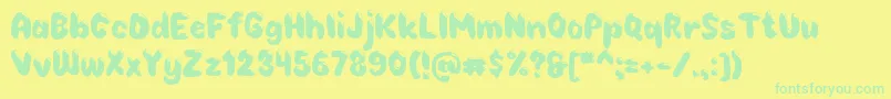 Подробнее о шрифте Choko Шрифт Choko – зелёные шрифты на жёлтом фоне