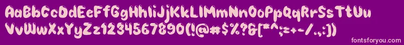 Choko Font – Pink Fonts on Purple Background