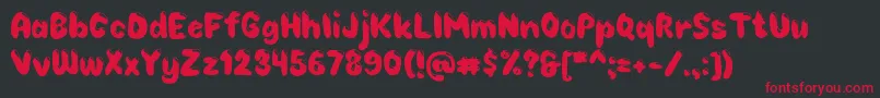 Choko Font – Red Fonts on Black Background