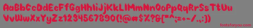 Choko Font – Red Fonts on Gray Background