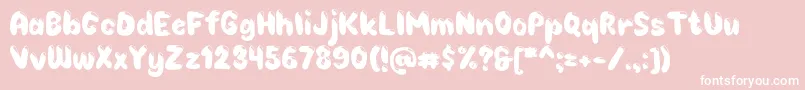 Choko Font – White Fonts on Pink Background