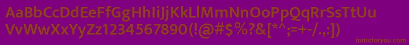 EkmuktaSemibold Font – Brown Fonts on Purple Background