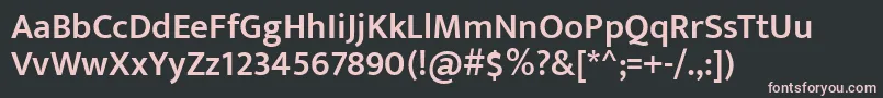 Шрифт EkmuktaSemibold – розовые шрифты на чёрном фоне