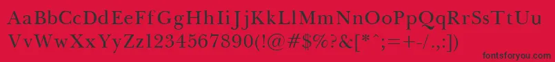 BaskrvL Font – Black Fonts on Red Background