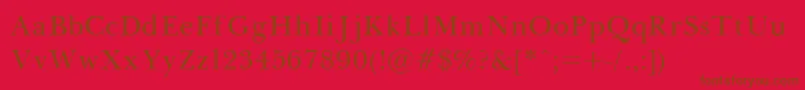 BaskrvL Font – Brown Fonts on Red Background