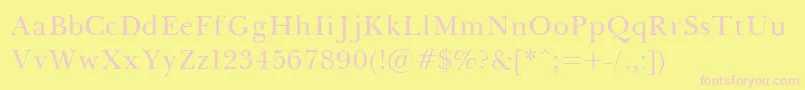 BaskrvL Font – Pink Fonts on Yellow Background