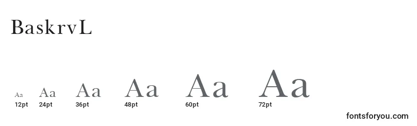 Größen der Schriftart BaskrvL