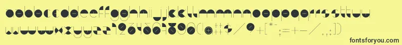 BdAlgebraMinus Font – Black Fonts on Yellow Background