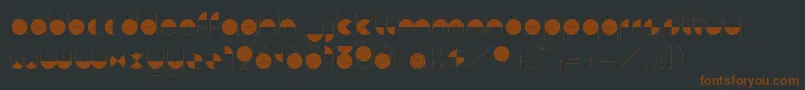 BdAlgebraMinus-fontti – ruskeat fontit mustalla taustalla