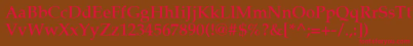 Шрифт Latinopal5Demish – красные шрифты на коричневом фоне