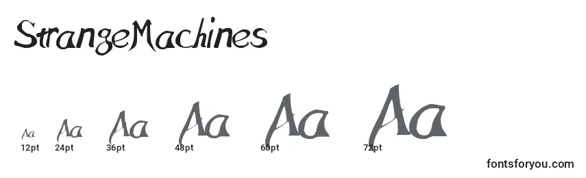 Размеры шрифта StrangeMachines